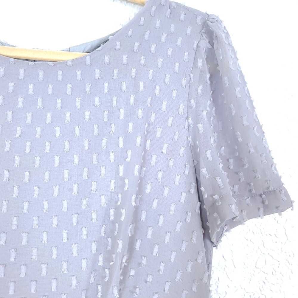 Anthropologie Sunday In Brooklyn Georgiana Bows Textured Mini Dress - Picture 8 of 12